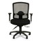 Alera Etros Series 17.16 in. to 20.86 in. Seat Height Mesh Mid-Back Petite Multifunction Chair - Black